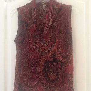 Elegant Susan Lawrence cowl neck top petite medium